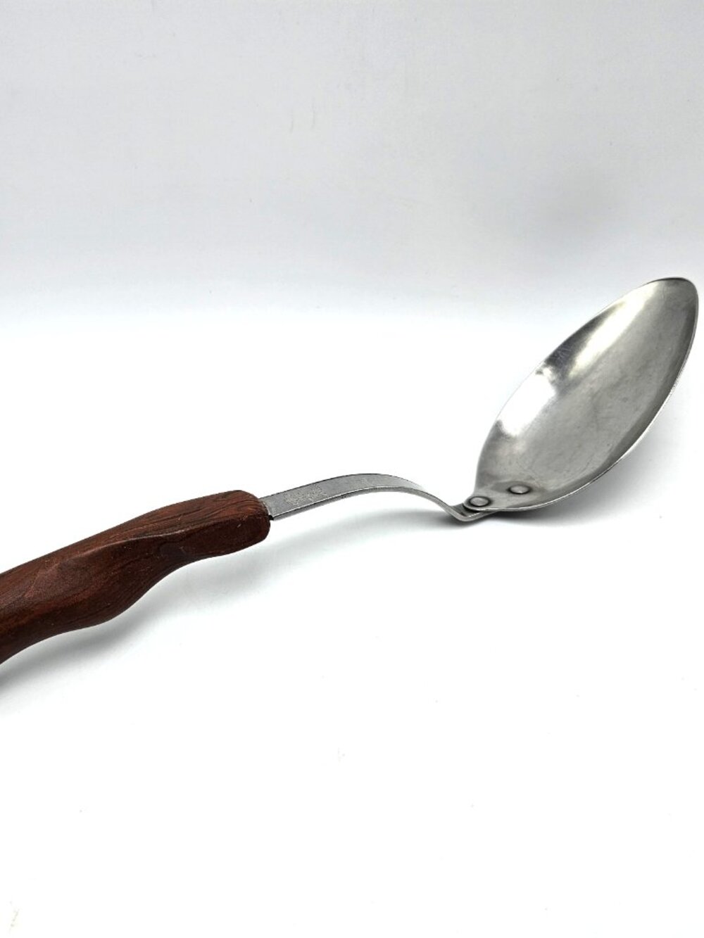Vintage Cutco No. 12 Serving Spoon Brown Swirl Handle Made in USA Mid Century